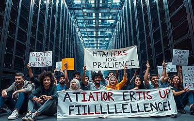 Anti IA in rivolta: allarme per posti di lavoro e data center fuori controllo