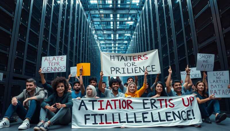 Anti IA in rivolta: allarme per posti di lavoro e data center fuori controllo
