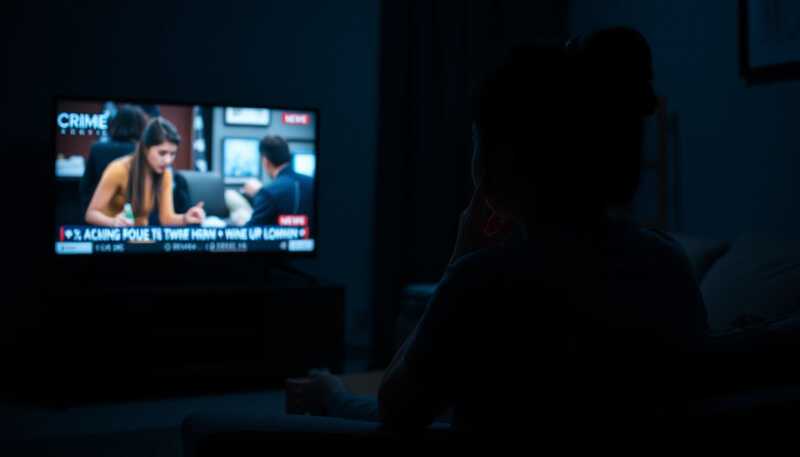 Ascoltatore televisivo sommerso dalla cronaca nera continua rischia cambiamenti profondi, ansia sociale e visione distorta della realtà