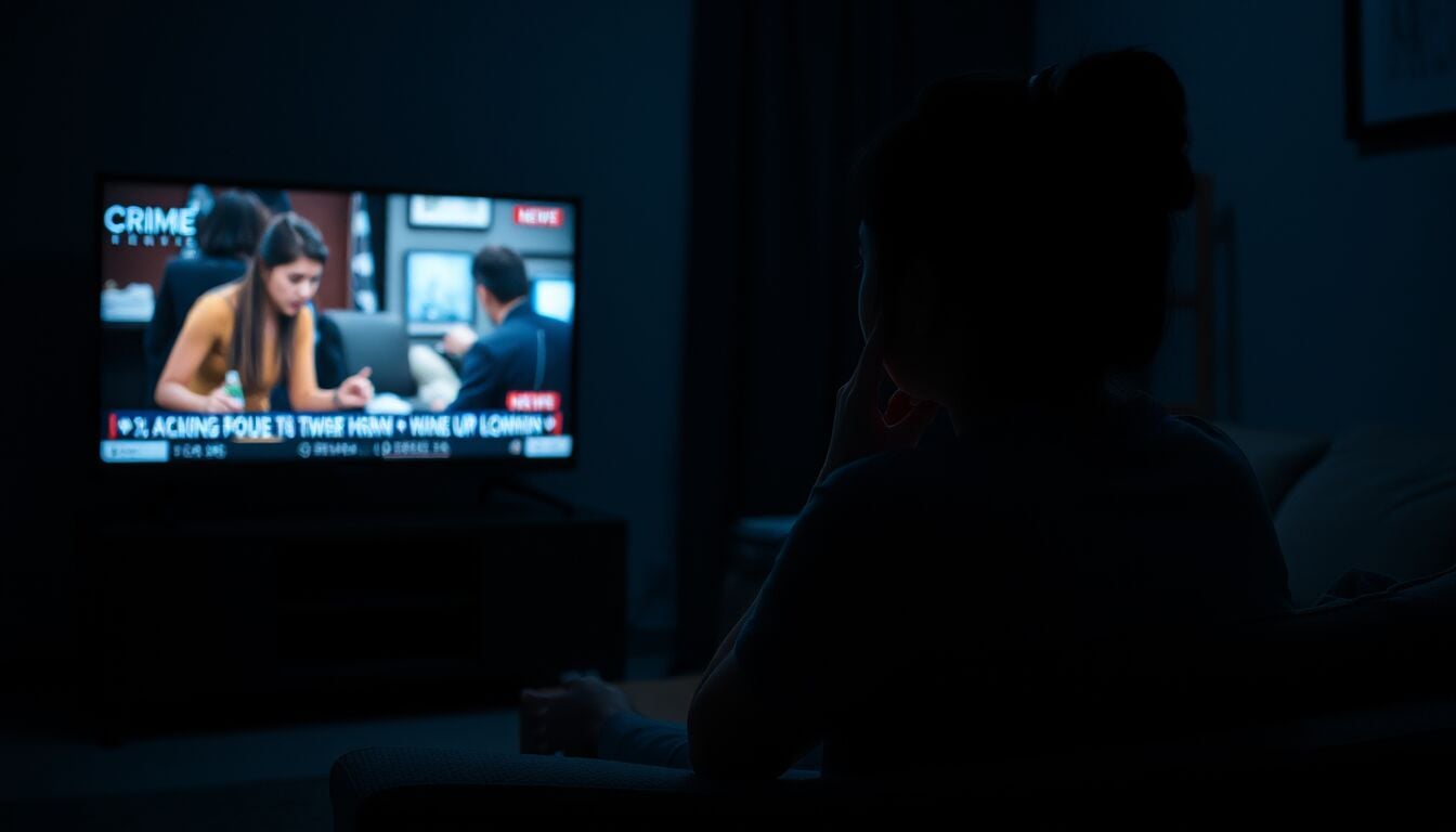 Ascoltatore televisivo sommerso dalla cronaca nera continua rischia cambiamenti profondi, ansia sociale e visione distorta della realtà
