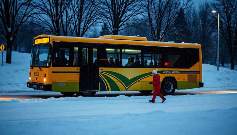 Bimbo costretto a lasciare il bus nella neve per un biglietto sbagliato
