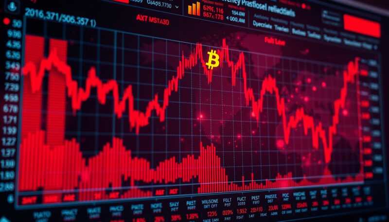 Bitcoin scivola sotto quota chiave e scatena raffica di liquidazioni lampo sulle criptovalute, bruciati milioni in pochi minuti