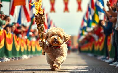 Cane Chico porta la fiaccola alle Olimpiadi Milano Cortina, svolta storica per il mondo animale