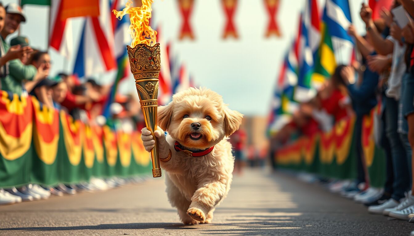 Cane Chico porta la fiaccola alle Olimpiadi Milano Cortina, svolta storica per il mondo animale