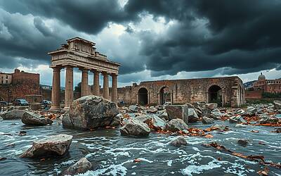 Ciclone Harry devasta Sicilia e Sardegna, miliardi di danni, esercito nel Messinese, ferite le antiche rovine di Nora