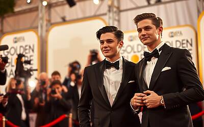 Connor Storrie e Hudson Williams incendiano i Golden Globes con un siparietto audace che fa discutere
