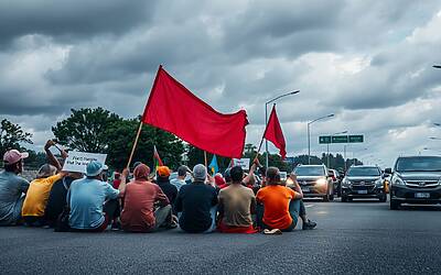 Davos paralizzata dalla protesta: centinaia bloccano la strada, tensione alle stelle e traffico in tilt