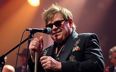 Elton John sorprende Mahmood alle sfilate: il gesto scatena voci