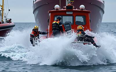 Guardia costiera in azione nel Sud Italia, soccorsi e salvataggi mentre il ciclone Harry flagella le coste