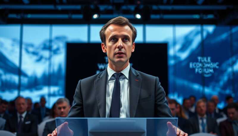 Macron a Davos sfida la realtà globale con una battuta sulla pace che fa discutere il mondo