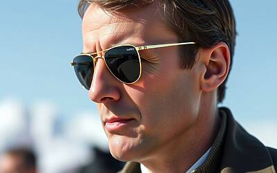 Macron occhiali da sole presi d’assalto online, il modello di lusso che fa impazzire i francesi