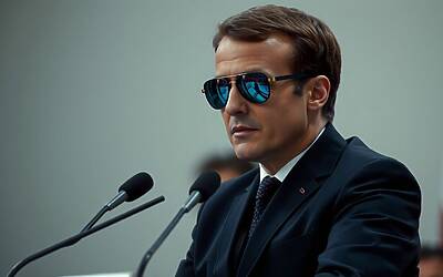 Macron sorprende con gli occhiali a specchio: il significato nascosto che inquieta gli analisti
