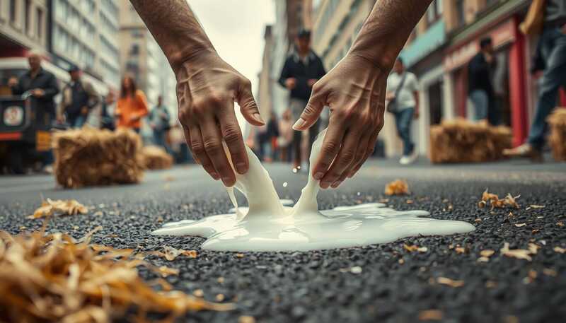 Mercosur, agricoltori in rivolta a Milano rovesciano latte e accusano il governo di tradimento