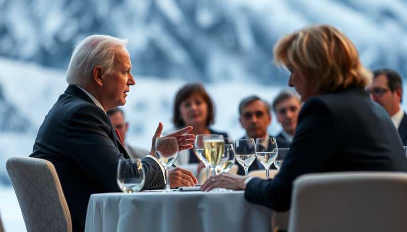 Segretario Usa critica politiche Ue a Davos: tensione alla cena di gala, Lagarde abbandona l'evento