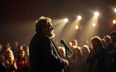 Sorrentino al Conca Verde di Bergamo sorprende: riflessioni morali taglienti e risate inattese che catturano