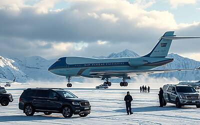 Trump domina il WEF: sbarco spettacolare tra Air Force One, elicotteri e limousine che fanno discutere