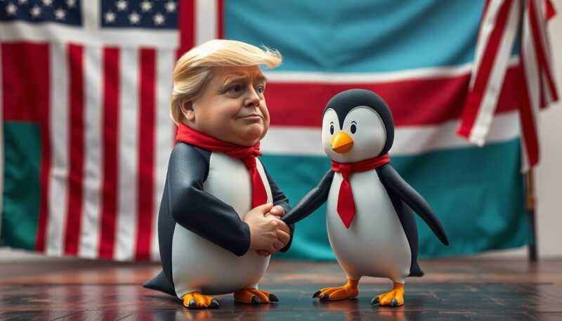 Trump ossessionato dai pinguini sui social scatena enigma Groenlandia e allarme diplomatico su clima e disinformazione virale