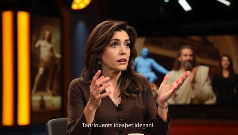 Lorena Bianchetti scivola su Gesù in diretta a A Sua Immagine