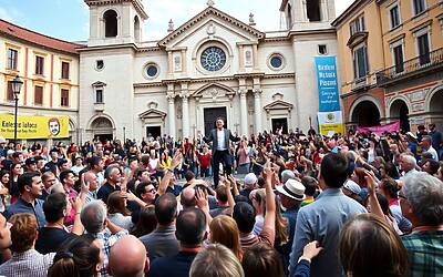 Sal Da Vinci emoziona Sanremo con un matrimonio-spettacolo e coro del pubblico