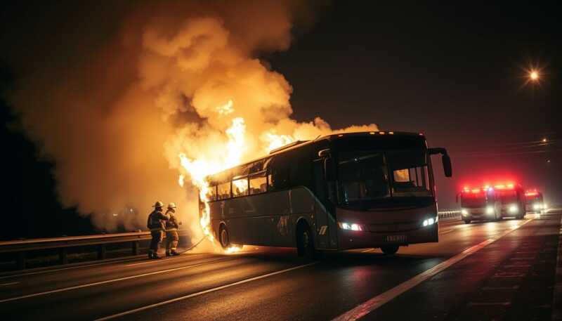 Autobus incendiato in Svizzera, la polizia di Friburgo conferma assenza di cittadini italiani coinvolti