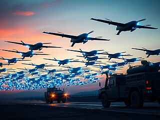 Cina presenta Atlas, sistema avanzato di comando simultaneo per flotte di 96 droni autonomi