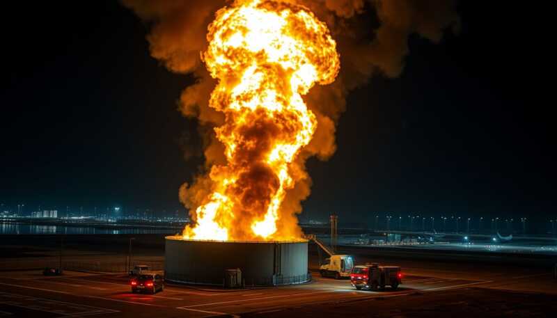 Dubai, caos in aeroporto dopo drone contro serbatoio carburante e violento incendio
