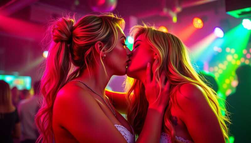 Elodie e Franceska sorprendono tutti con un bacio in discoteca