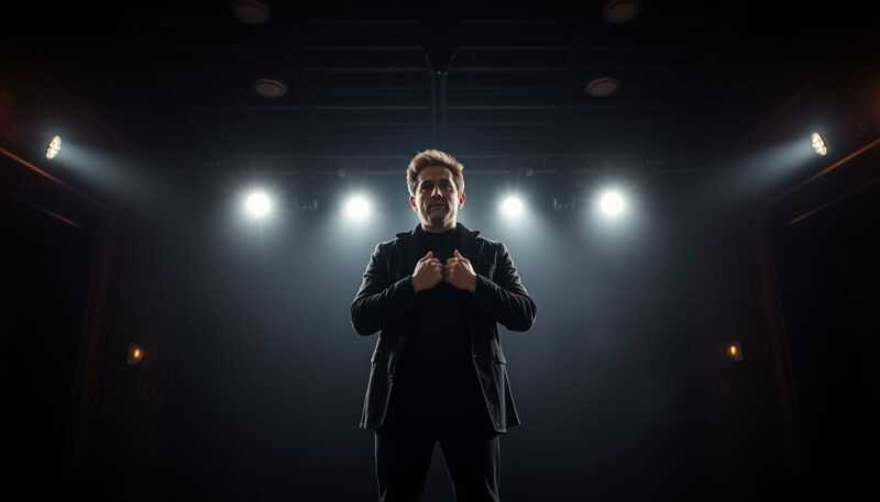 Fabrizio Corona presenta Falsissimo sul palco del Teatro Galleria