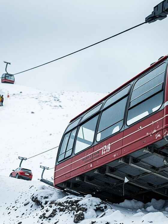 Funivia si schianta al suolo, passeggero intrappolato perde la vita nell’impatto
