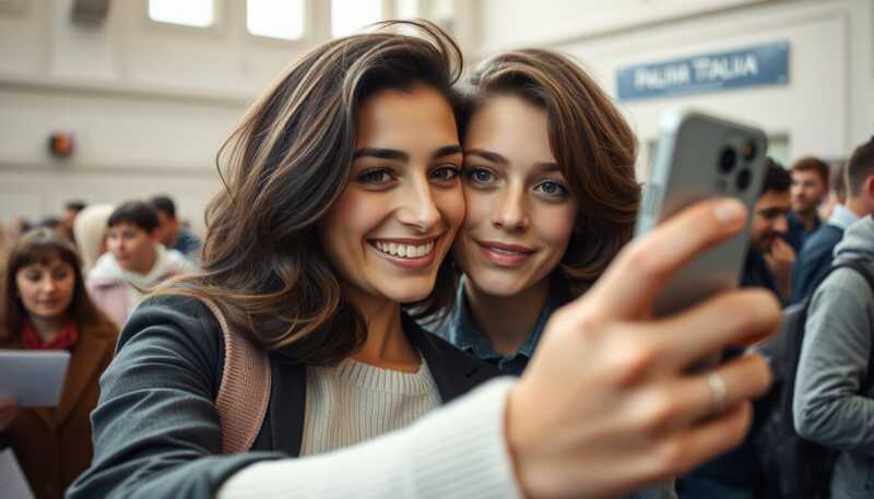 Giorgia Meloni protagonista al seggio, l’elettore si concede un selfie e poi annuncia il suo no