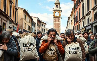 Italia soffocata dal peso fiscale mentre la crescita economica ristagna