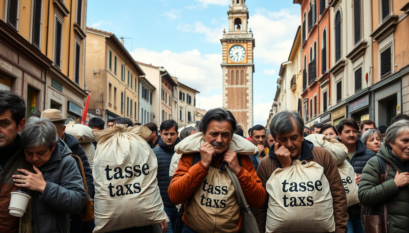 Italia soffocata dal peso fiscale mentre la crescita economica ristagna