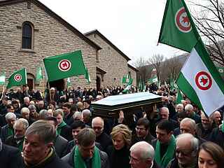 Lega in pellegrinaggio a Pontida per l’ultimo saluto a Bossi e al mito del Senatur