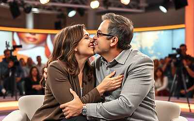 Mara Venier sorprende Domenica In con bacio e abbraccio a Mammucari