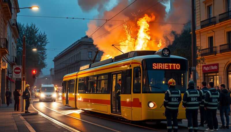 Milano, panico sul tram in fiamme: passeggeri messi in salvo, evitata la tragedia