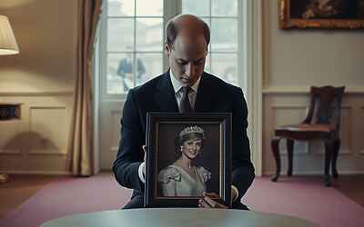 Principe William commuove con foto inedita e omaggio a Lady Diana