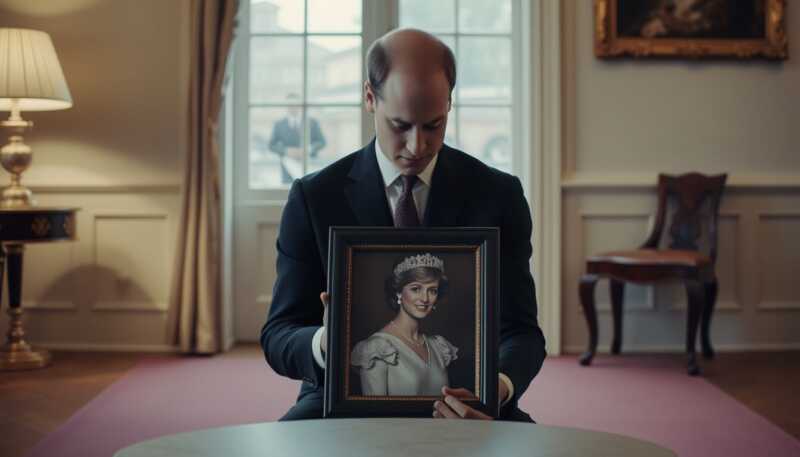 Principe William commuove con foto inedita e omaggio a Lady Diana