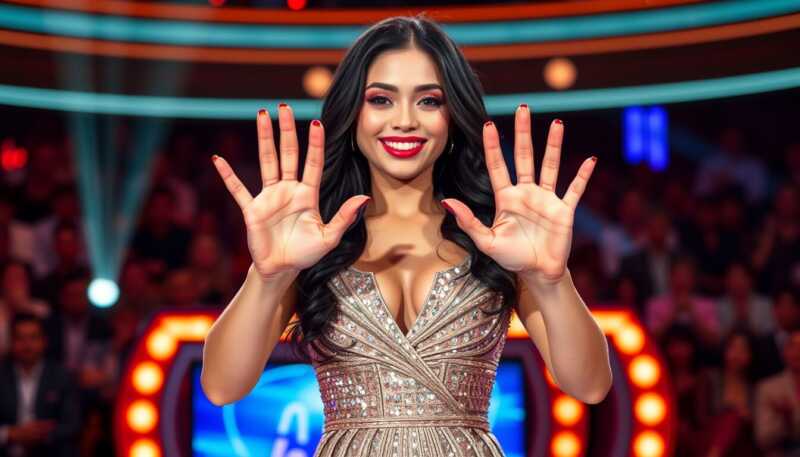 Samira Lui debutta nel canto alla Ruota della Fortuna, Scotti ironizza