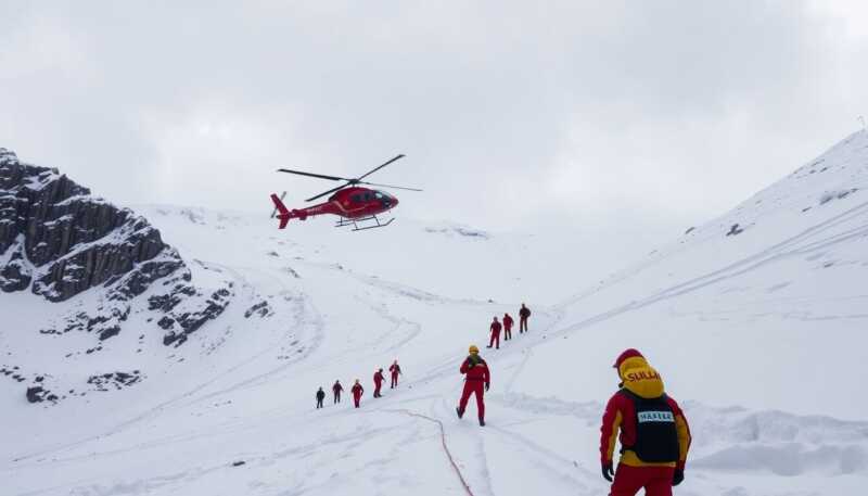 Soccorritori in Alto Adige al lavoro dopo valanga sulla cima Hohe Ferse
