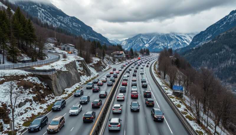 Svizzera, in arrivo traffico intenso e rallentamenti su strade e autostrade nel periodo di Pasqua