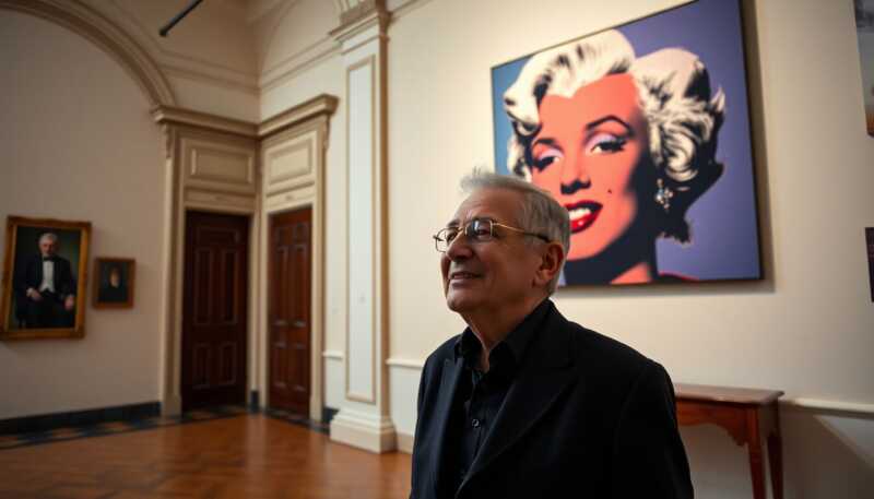 Vittorio Sgarbi commosso tra i capolavori di Warhol e l’abbraccio dei follower torna a sorridere