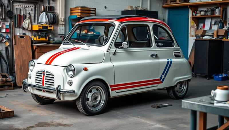 Citroën Ami personalizzata diventa atelier su ruote tra artigianato, colore e design su misura