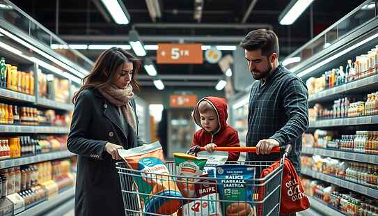 Famiglie con due figli affrontano maxi rincaro della spesa alimentare