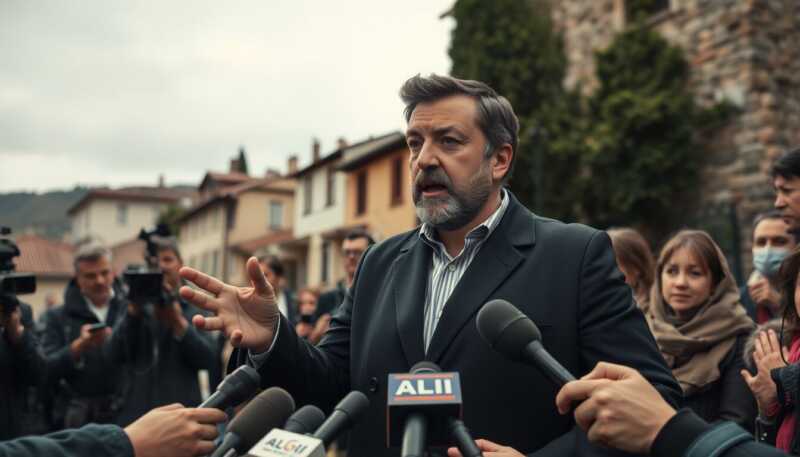 Matteo Salvini critica il trattamento dei bambini della famiglia nel bosco durante la visita a Palmoli