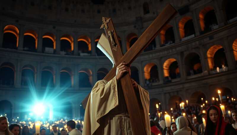 Papa Leone XIV guida la Via Crucis al Colosseo e lancia un monito severo contro la guerra