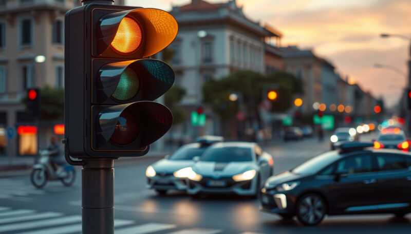 Roma testa semaforo a luce bianca per auto autonome e ridisegna il futuro del traffico urbano