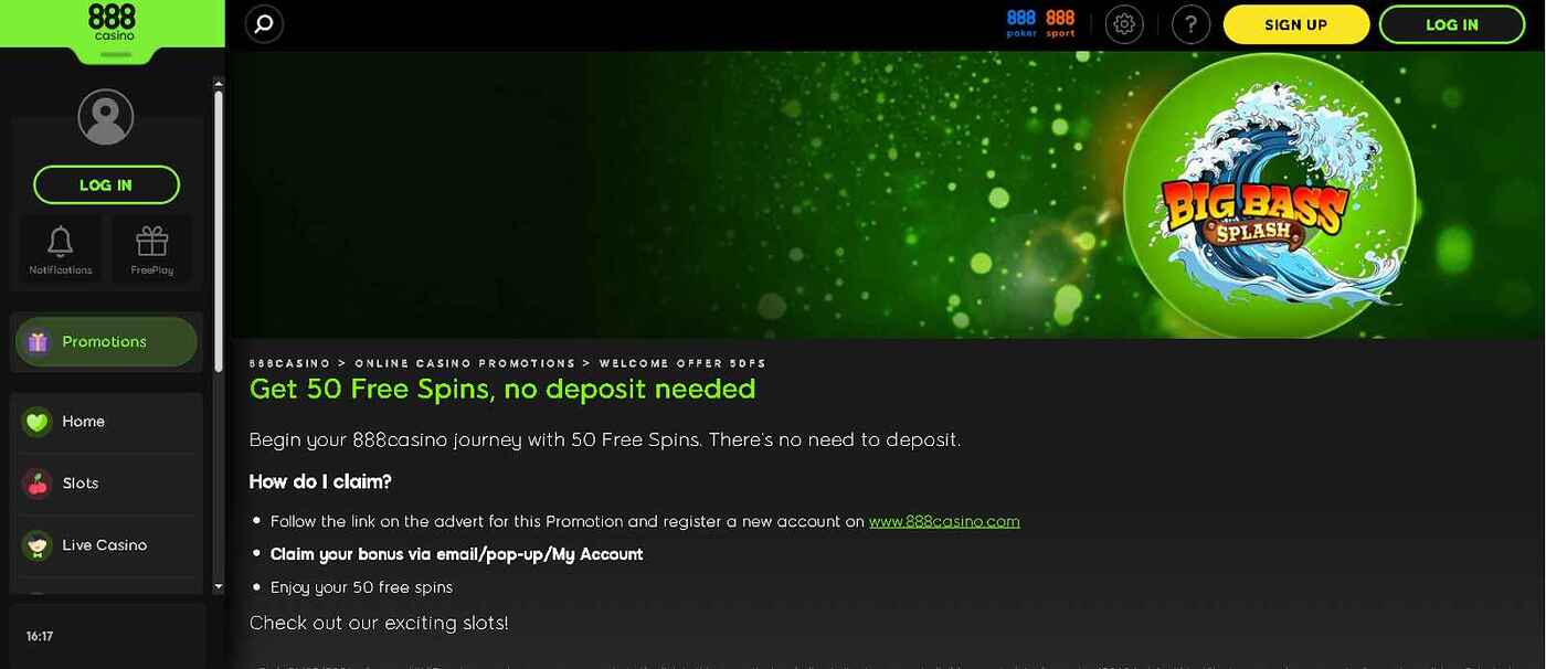 Screenshot 888 Casino