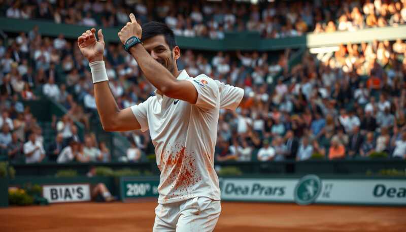 Djokovic domina al Roland Garros e festeggia con un ballo che infiamma il pubblico