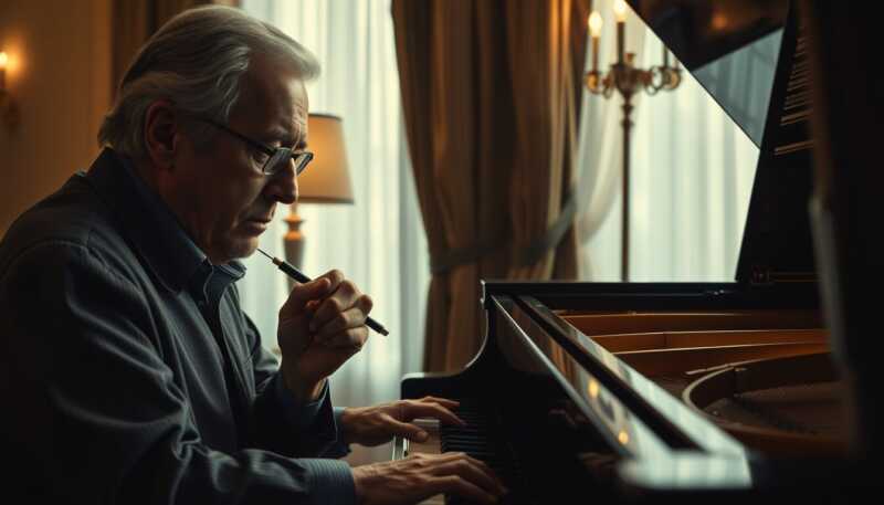 Dustin Hoffman diventa accordatore di pianoforti nel film Tuner