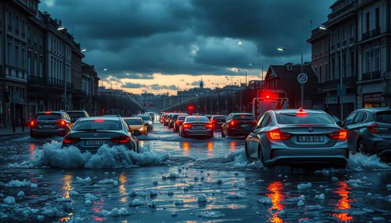 Milano travolta da grandine estrema e bomba d’acqua: strade allagate, traffico paralizzato e danni ingenti